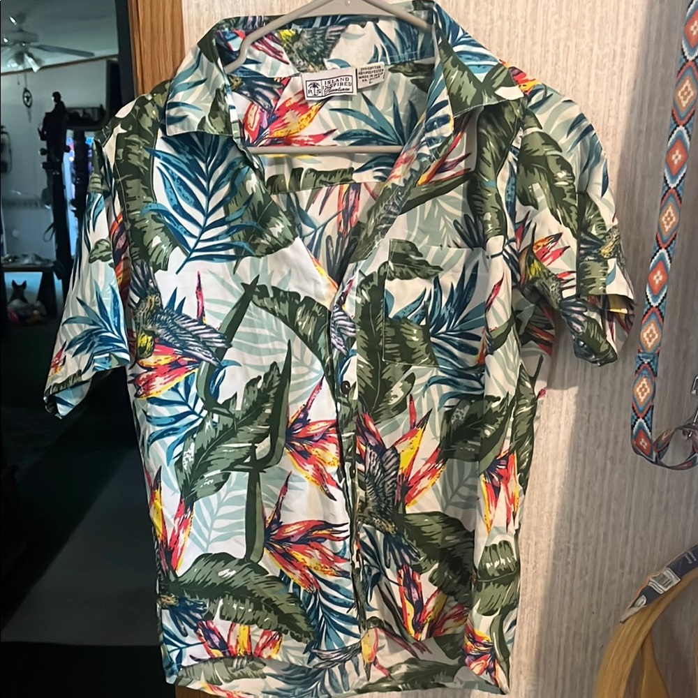 Tropical Print Men's Shirt